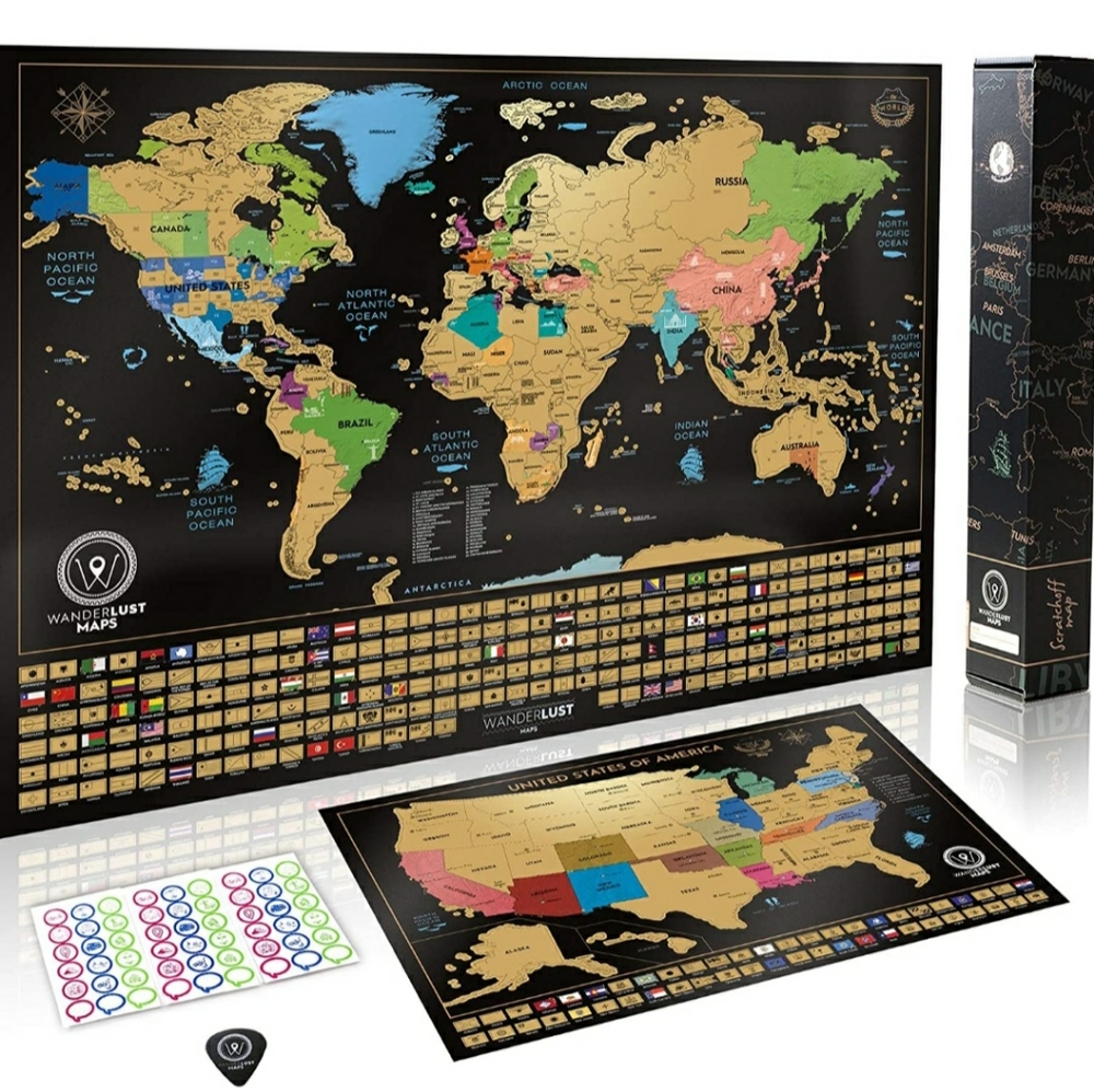 Wanderlust Scratch Off Map